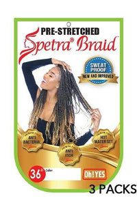 [3 Pack Deal] Oh Yes Hair Spetra Pre-Stretched Synthetic Braid - EZ BRAID 36" - SoGoodBB.com