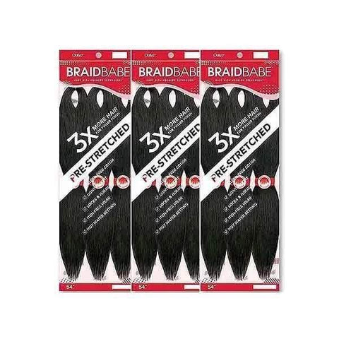 [3 Pack Deal] Outre Synthetic Pre Stretched Braid - 3X BABE 54" - SoGoodBB.com