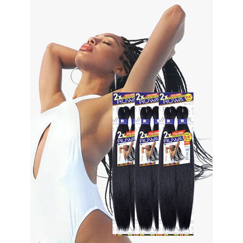 [3 Pack Deal] Sensationnel Synthetic Crochet Braid - 2X RUWA VOLUME PRE STRETCHED 24" - SoGoodBB.com