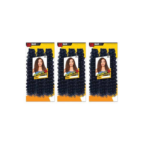 [3 Pack Deal] Zury Sis Premium African Synthetic Crochet Braid - 3X HIP CURL 14" - SoGoodBB.com