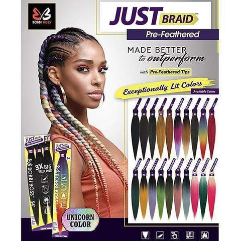 [6 Pack Deal] Bobbi Boss Pre-feathered Braid - JUST BRAID 54 - SoGoodBB.com
