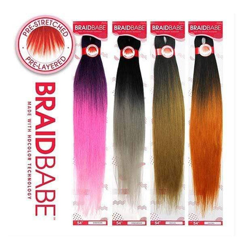 [6 Pack Deal] Outre Synthetic Pre Stretched Braid - BABE 54" - SoGoodBB.com