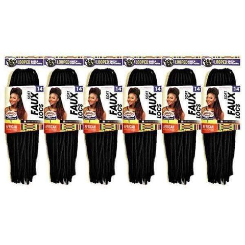 [6 pack deal] Sensationnel X-Pression Faux Loc Braid- SOFT FAUX LOCS 14" - SoGoodBB.com