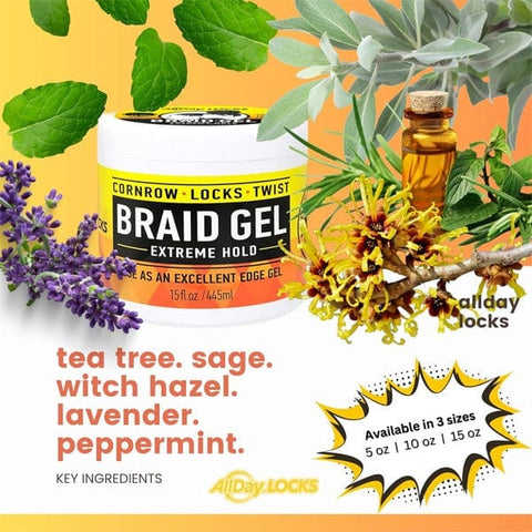 AllDay Locks Braid Gel Extreme Hold - (C) - SoGoodBB.com