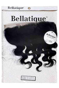 Bellatique Unprocessed Virgin Hair Closure NATURAL BLACK Bellatique 100% Virgin Brazilian Remy 13x4 Lace Frontal Closure - BODY WAVE