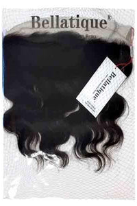 Bellatique Unprocessed Virgin Hair Closure NATURAL BLACK Bellatique 100% Virgin Brazilian Remy 13x4 Lace Frontal Closure - BODY WAVE