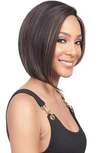 Bobbi Boss 100% Human Hair Lace Wigs Bobbi Boss 100% Human Hair Sleek Bob Lace Front Wig - MHLF402 HH NADINE SHORT