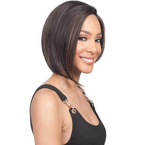 Bobbi Boss 100% Human Hair Lace Wigs Bobbi Boss 100% Human Hair Sleek Bob Lace Front Wig - MHLF402 HH NADINE SHORT