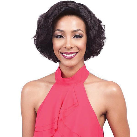 Bobbi Boss 100% Human Hair Lace Wigs NATURAL Bobbi Boss 100% Unprocessed Brazilian Human Hair 4x4 Hand-Tied Swiss Lace Wig - MHLF500 DUNN