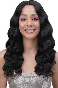 Bobbi Boss 100% Human Hair Lace Wigs NATURAL Bobbi Boss 100% Unprocessed Human Hair 5" Deep Part Lace Front Wig - MHLF702 DIA