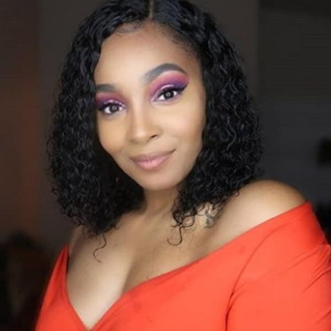 Bobbi Boss Deep Part Lace Wigs Bobbi Boss 100% Human Hair Deep Part Lace Front Wig - MHLF803 NATAKI