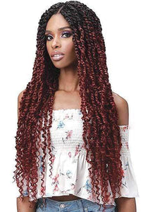 Bobbi Boss Deep Part Lace Wigs Bobbi Boss Premium Synthetic Hand Braided 4x4 Lace Front Wig - MLF517 SPRING TWIST 28