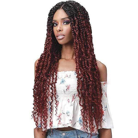 Bobbi Boss Deep Part Lace Wigs Bobbi Boss Premium Synthetic Hand Braided 4x4 Lace Front Wig - MLF517 SPRING TWIST 28