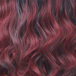 Bobbi Boss Deep Part Lace Wigs TT1B/REDGY Bobbi Boss Synthetic Chunky Highlights Lace Front Wig - MLF554 ROSEWOOD