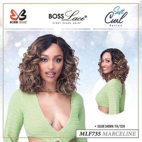 Bobbi Boss Frontal Lace Wigs Bobbi Boss Soft Curl Series Synthetic Lace Front Wig - MLF735 MARCELINE