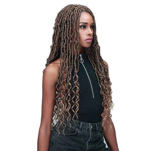 Bobbi Boss Frontal Lace Wigs Bobbi Boss Synthetic Hair Lace Front Wig - MLF620 NU LOCS FRENCH TIPS 30