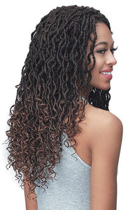 Bobbi Boss Frontal Lace Wigs Bobbi Boss Synthetic Hair Lace Front Wig - MLF622 MICRO LOCS FEATHER TIPS 22