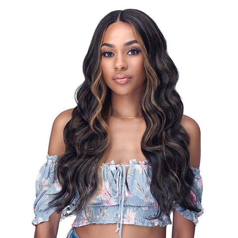 Bobbi Boss Human Hair Blend Lace Wigs Bobbi Boss Designer Mix Human Hair Blend HD Lace Wig - MOGL100 MINA