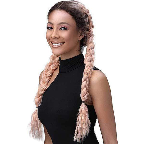 Bobbi Boss Human Hair Blend Lace Wigs Bobbi Boss Human Hair Blend Pre-Plucked Swiss Lace Front Wig - MBLF280 IVANA