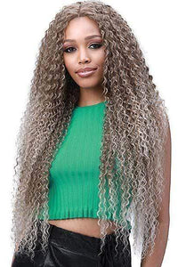 Bobbi Boss Human Hair Blend Lace Wigs Bobbi Boss Miss Origin Human Hair Blend 13X6 Frontal Lace Wig - MOGLWJE32 JERRY CURL 32