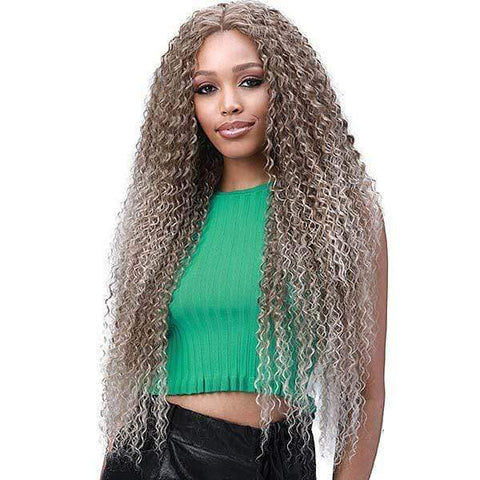 Bobbi Boss Human Hair Blend Lace Wigs Bobbi Boss Miss Origin Human Hair Blend 13X6 Frontal Lace Wig - MOGLWJE32 JERRY CURL 32