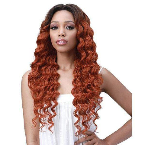 Bobbi Boss Human Hair Blend Lace Wigs Bobbi Boss Miss Origin Human Hair Blend 13X6 Frontal Lace Wig - MOGLWOC26 OCEAN WAVE 26