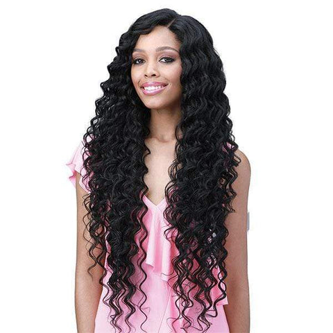Bobbi Boss Human Hair Blend Lace Wigs Bobbi Boss Miss Origin Human Hair Blend 13X6 Frontal Lace Wig - MOGLWOC32 OCEAN WAVE 32