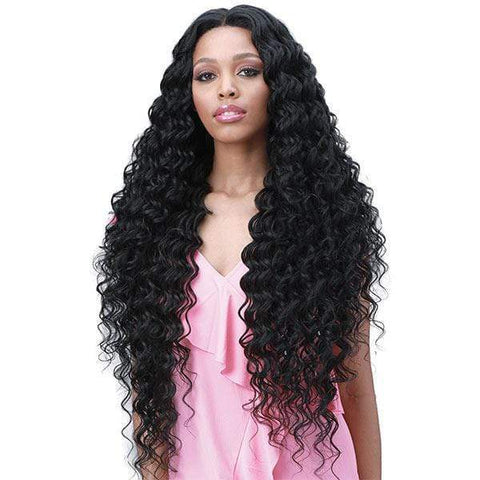 Bobbi Boss Human Hair Blend Lace Wigs Bobbi Boss Miss Origin Human Hair Blend 13X6 Frontal Lace Wig - MOGLWOC32 OCEAN WAVE 32