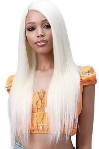 Bobbi Boss Human Hair Blend Lace Wigs Bobbi Boss Miss Origin Human Hair Blend 13X6 Frontal Lace Wig - MOGLWST26 NATURAL STRAIGHT 26