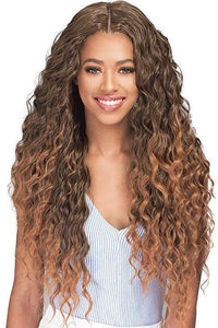 Bobbi Boss Human Hair Blended (Multi Pack) Bobbi Boss Miss Origin Designer Mix 12A Weave Bundle - NATURAL OCEAN WAVE 3PC + Free Closure
