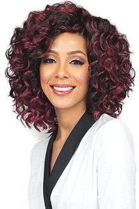 Bobbi Boss Human Hair Blended (Multi Pack) Bobbi Boss Miss Origin Designer Mix Human Hair Blend Short Weave - OCEAN WAVE 3PC + Free Closure