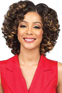 Bobbi Boss Human Hair Blended (Multi Pack) Bobbi Boss Miss Origin Designer Mix Human Hair Blend Short Weave - OPRAH WAVE 3PC + Free Closure