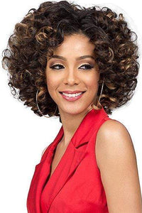 Bobbi Boss Human Hair Blended (Multi Pack) Bobbi Boss Miss Origin Designer Mix Human Hair Blend Short Weave - OPRAH WAVE 3PC + Free Closure