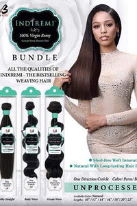 Bobbi Boss Indi Remi 100% Natural Virgin Human Hair Weave Bundle - OCEAN WAVE 10" - 22" - SoGoodBB.com