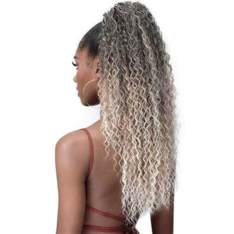 Bobbi Boss Miss Origin Tress Up Human Hair Blend Ponytail - MOD023 WATER WAVE 28" - Clearance - SoGoodBB.com