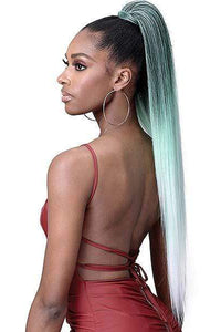 Bobbi Boss Ponytail Bobbi Boss Miss Origin Tress Up Human Hair Blend Ponytail - MOD011 YAKI STRAIGHT 32"