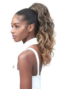 Bobbi Boss Ponytail Bobbi Boss Miss Origin Tress Up Human Hair Blend Ponytail - MOD019 OCEAN WAVE 18"