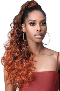 Bobbi Boss Ponytail Bobbi Boss Miss Origin Tress Up Human Hair Blend Ponytail - MOD021 OCEAN WAVE 28"