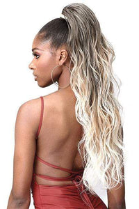 Bobbi Boss Ponytail Bobbi Boss Miss Origin Tress Up Human Hair Blend Ponytail -MOD024 LOOSE WAVE 28"