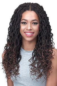 Bobbi Boss Synthetic Hair Lace Front Wig - MLF622 MICRO LOCS FEATHER TIPS 22 - SoGoodBB.com