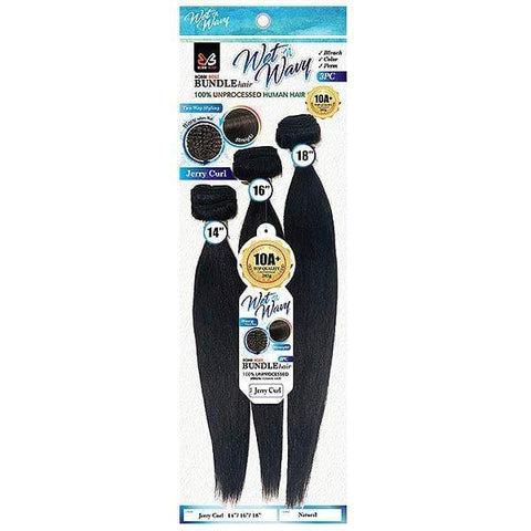 Bobbi Boss Unprocessed Bundle Hair Bobbi Boss 100% Unprocessed Natural Virgin Human Hair Wet & Wavy Weave Bundle - JERRY CURL 3PCS