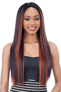 Freetress Equal Lace & Lace Synthetic Hair 6 inch Deep Center Part Lace Wig - MATTIE - Unbeatable - SoGoodBB.com