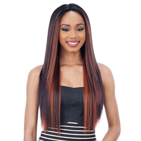 Freetress Equal Lace & Lace Synthetic Hair 6 inch Deep Center Part Lace Wig - MATTIE - Unbeatable - SoGoodBB.com