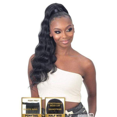 Freetress Equal Remixx Synthetic Half Up Half Down Ponytail Half Wig - SPOTLIGHT - SoGoodBB.com