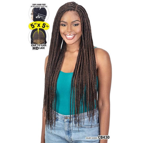 Freetress Equal Synthetic Braided Lace Front Wig - NATURAL BOX BRAID 32" - SoGoodBB.com