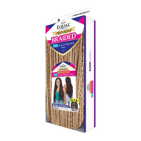 Freetress Equal Synthetic Braided Lace Front Wig - NATURAL BOX BRAID 32" - SoGoodBB.com