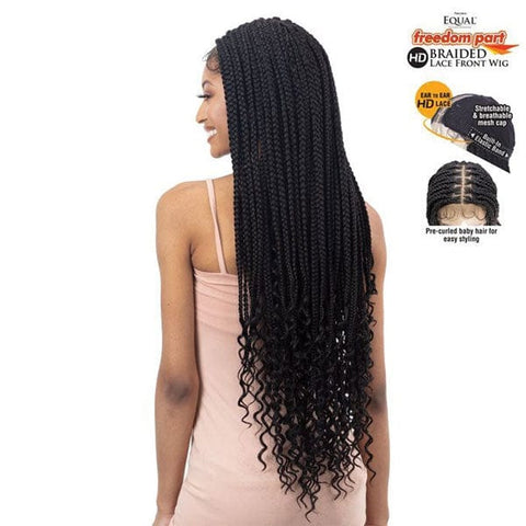 Freetress Equal Synthetic Freedom Part Braided Lace Front Wig - KNOTLESS BOHO BOX - SoGoodBB.com