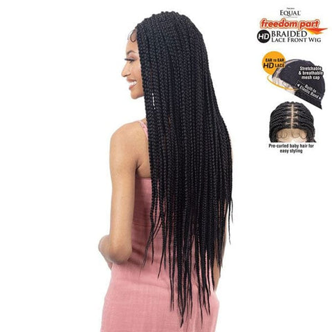 Freetress Equal Synthetic Freedom Part Braided Lace Front Wig - KNOTLESS BOX BRAID - SoGoodBB.com