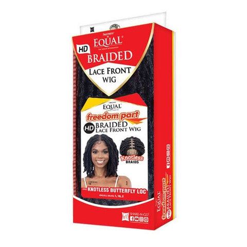 Freetress Equal Synthetic Freedom Part Braided Lace Front Wig - KNOTLESS BUTTERFLY LOC - Unbeatable - SoGoodBB.com