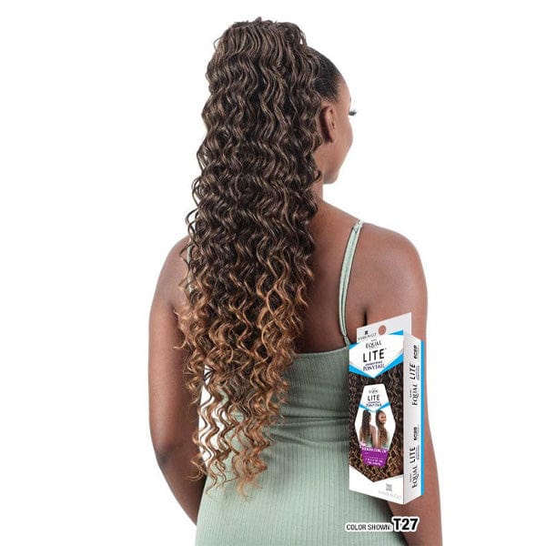 Freetress Equal Synthetic Lite Drawstring Ponytail RIBBON CURL 28 Freetress equal synthetic lite drawstring ponytail ribbon curl 28
